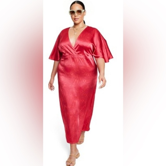 24. Fe Noel for Target kimono style dress in Fuchsia. Size 18 - Picture 3 of 10